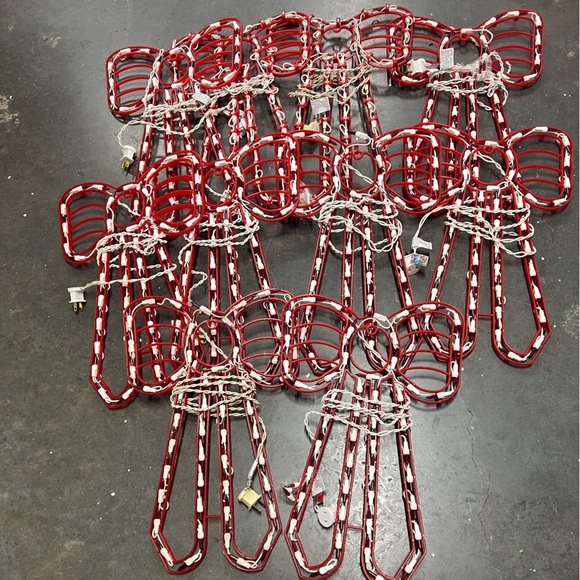 RARE Vintage 10 pack Christmas Ribbon Plastic Lighted...